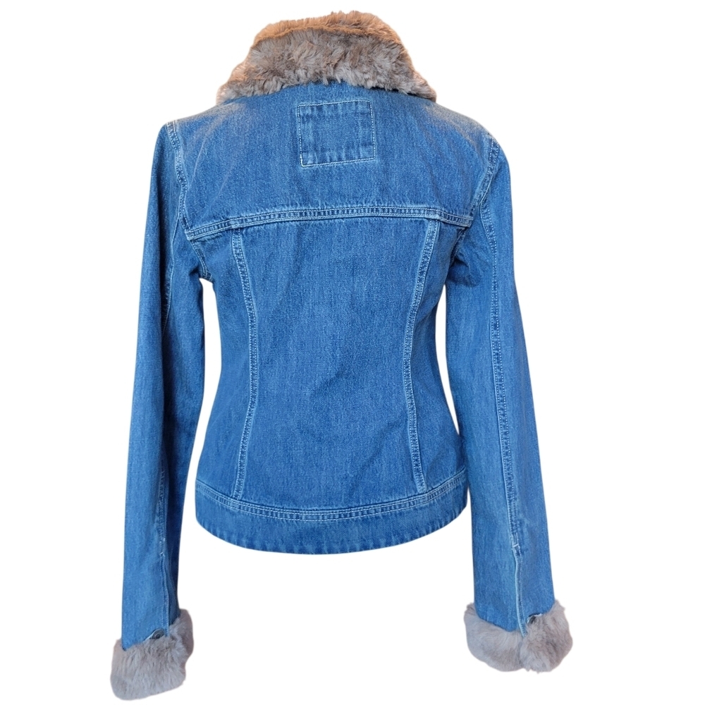 Hollister Jean Jacket With Faux Fur Trim - Picture 6 of 9
